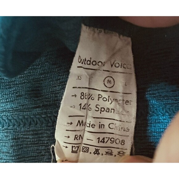 Outdoor Voices Cropped Sports Top Tank Split Back Compression  Blue XS - Picture 5 of 5